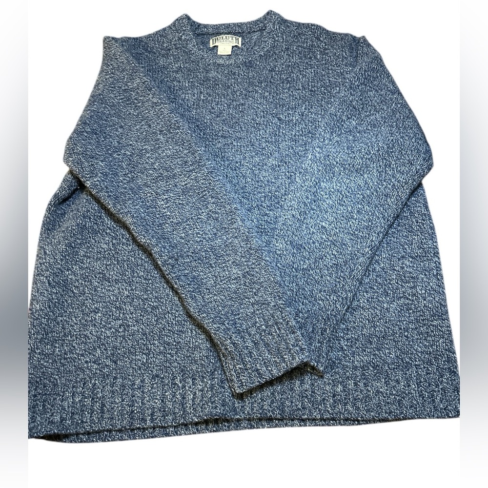 Duluth Trading Co 100% Shetland wool blue men’s sweater size Large